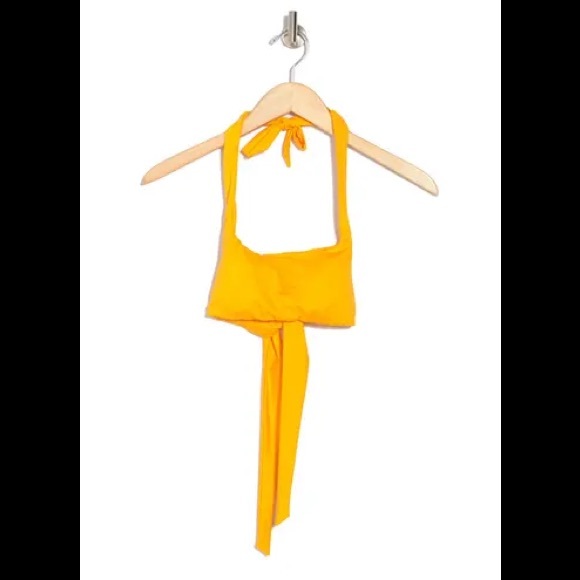 BECCA - Solid Halter Tie Back Bikini Top - Picture 5 of 5